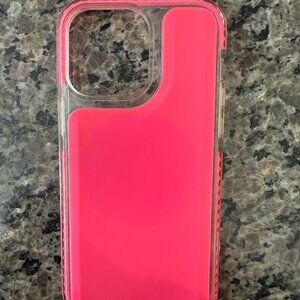 iPhone 14 Pro Max Case – Neon Pink Clear Shockproof Protective Case